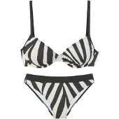 French Connection Bikini musta / valkoinen