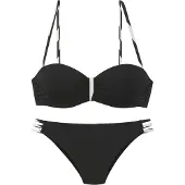 French Connection Bikini musta / valkoinen