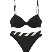 French Connection Bikini musta / valkoinen