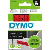 Dymo – D1, marking tape, 12mm, black text on red tape, 7m - 45017 (S0720570)