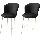 Atelier Del Sofa 2 baarituolin setti Alte, musta/valkoinen