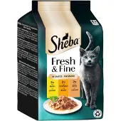 Sheba 72x50g Fresh & Fine kana, kalkkuna & ankka kastikkeessa Pedigree