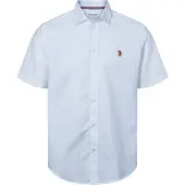 U.S. POLO ASSN. Paita 'UMNatan' vaaleansininen / ruskea / punainen / valkoinen