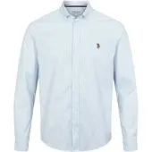 U.S. POLO ASSN. Paita 'UMCalvert' vaaleansininen / valkoinen