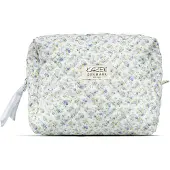 Karen Large toiletry bag in blue small floral quilt