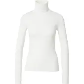 Ralph Lauren for woman. 211976982001 White ribbed turtleneck sweater (M), Casual, Long sleeve, Lyocell