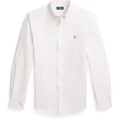 Ralph Lauren Slim Fit Striped Oxford Shirt - Cream - XS