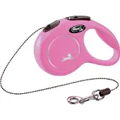 Flexi - Uusi Classic Cat Cord, 3m, XS, max 8kg, vaaleanpunainen - Kissat - Kaulapannat
