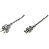 Digitus POWER CORD, CEE 7/7 (TYP-F) - C5 M/F, 1.8M, H05VV-F3G 0.75QMM, BLACK (AK-440103-018-S)