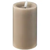 Edelweiss - LED Pöytäkynttilä 7,5x12,5 cm Taupe