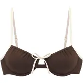 Copenhagen Studios Bikinitoppi 'Mix-Kini' tummanruskea / villanvalkoinen