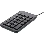 Deltaco – USB-numeronäppäimistö, 23 painiketta, 4 pikanäppäintä, musta (TB-120)