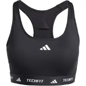 Adidas Urheilurintaliivit 'TECHFIT' musta / valkoinen