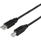 Deltaco – USB 2.0 -kaapeli, Type A uros - Type B uros, 0,5m, musta (USB-205S)