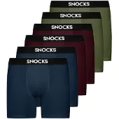 Snocks Bokserishortsit tummansininen / oliivi / burgundin punainen / musta / valkoinen