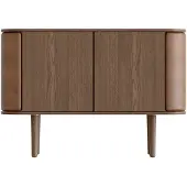 UMAGE , Treasures 2-ovinen kaappi, tumma tammi/Brown Faux leather