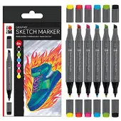 Taidepiste Marabu Graphix Sketch Marker 6 tussia