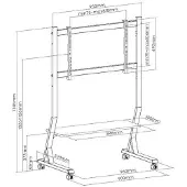 Art Mobile stand + TV mount 45-90 inches 60KG SD-22 Vesa 800x400