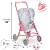 Corolle Nukenrattaat, Pinkki/Sininen