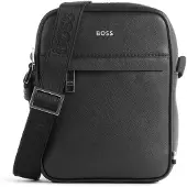 BOSS for man. 50483566 Zair black leather zip bag (OSFA), Casual