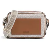 Michael Kors for woman. 32R5G5VC9B Beige monogrammed shoulder bag (OSFA), Brown, Casual, Polyester