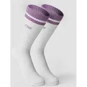 ICANIWILL Training Striped Socks 2-Pack White/Lavender