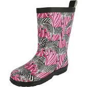 Beck Kumisaappaat 'Zebra' roosa / tumma pinkki / musta / valkoinen