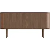 UMAGE Treasures 3-ovinen kaappi tumma tammi/Brown faux leather