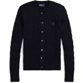 Ralph Lauren for woman. 211971868008 Navy cotton eights knit cardigan (M), Casual