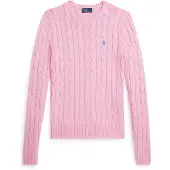 Ralph Lauren Cable-Knit Cotton Crewneck Sweater - Pink - XS