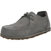 Birkenstock for man. 1030035 Gray Utti Lace Leather Shoes (Regular Fit) (45), Flat, Suede, Laces, Casual, Grey