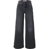 Levi's for woman. 0039B-0000 High rise wide leg 728 jeans black (29/32), Casual, Cotton, Denim