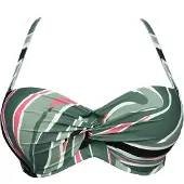 SugarShape Bikinitoppi 'Mambo' kuusi / vaaleanvihreä / musta
