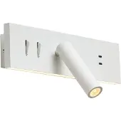 QAZQA Moderni valkoinen säädettävä seinävalaisin USB-C:llä sis. LED - Modric
