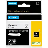 Dymo Tape Rhino 12mmx5,5m perm polyest bl/whi