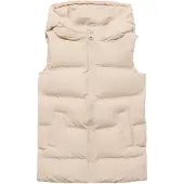 Mango Long Hooded Waistcoat - Cream - 11-12