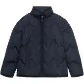 Mango Quilted Coat - Navy - 122