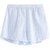 Lindex Pyjama Shorts Seersucker - White - XL