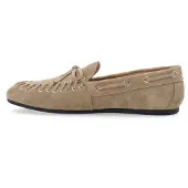 Bianco Biamarlene Moccassin Slipper Suede - Beige - 37