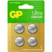 GP Ultra Lithium nappiparisto CR2025 4-pack