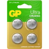 GP Ultra Lithium coin cell CR2450, 4-pack