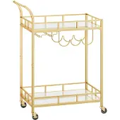 Vasagle Keittiön hylly 38x66x90cm, kullanvärinen