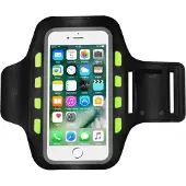 Connectech sports armband with LED-valo for iPhone. Musta