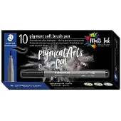 Staedtler pigment soft brush pen 10 pcs coolgrey med