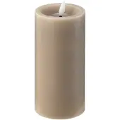 Edelweiss - LED Pöytäkynttilä 7,5x15 cm Taupe