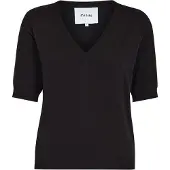 Minus Milla V-Hals Strik T-Shirt - Black - L