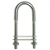 Osculati Ruostumaton Teräs U-pultti 2 Lautasella 70x20 Mm 135 Mm 5 Yksiköt