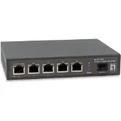 Level One GEP-0625, Hallitsematon, 2.5G Ethernet (100/1000/2500), Täysin kaksipuolinen, Power over Ethernet -tuki
