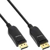 InLine Cable DisplayPort 1.4 AOC cable active, 8K4K, black, gold, 30m