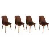 Atelier Del Sofa 4 tuolin sarja, , ruskea